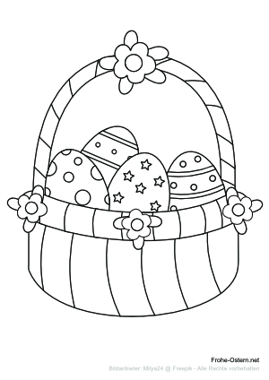 Ostereikorb<br>  (free printable coloring page)